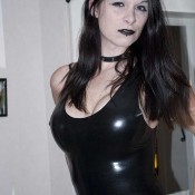 Shemale Hannah Sweden looking naughty in leather